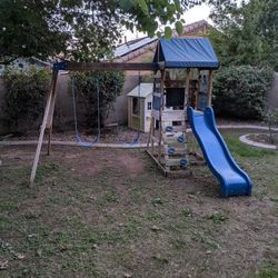 Playground With Swings & Slide