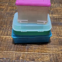 STORAGE / CRAFT / SEWING BOXES PLASTIC - SET OF 3 