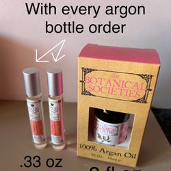 Argon Oil 2 fl Oz. 59 ml 100% For $10 ($20 For 2 Bottles Minimum Order) Plus 2 Free Rosewater With Each Argon Bottle 