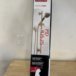 Delta 53021-CZ-PK 3 Spray Wall Handheld Shower Head Slide Bar Champagne Bronze