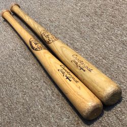 Set Of Two Vintage HILLERICH & BRADSBY 02 Little League Crackerjack 27" Baseball Bats