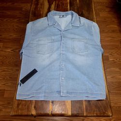 Ananke Men's Light Blue Denim Button-up 