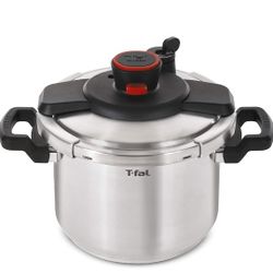T-fal Clipso Stainless Steel Pressure Cooker 8 Quart Induction Cookware, Pots and Pans, Dishwasher Safe Silver
 #1085