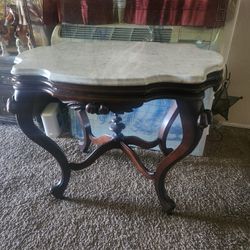 Antique turtle parlor table