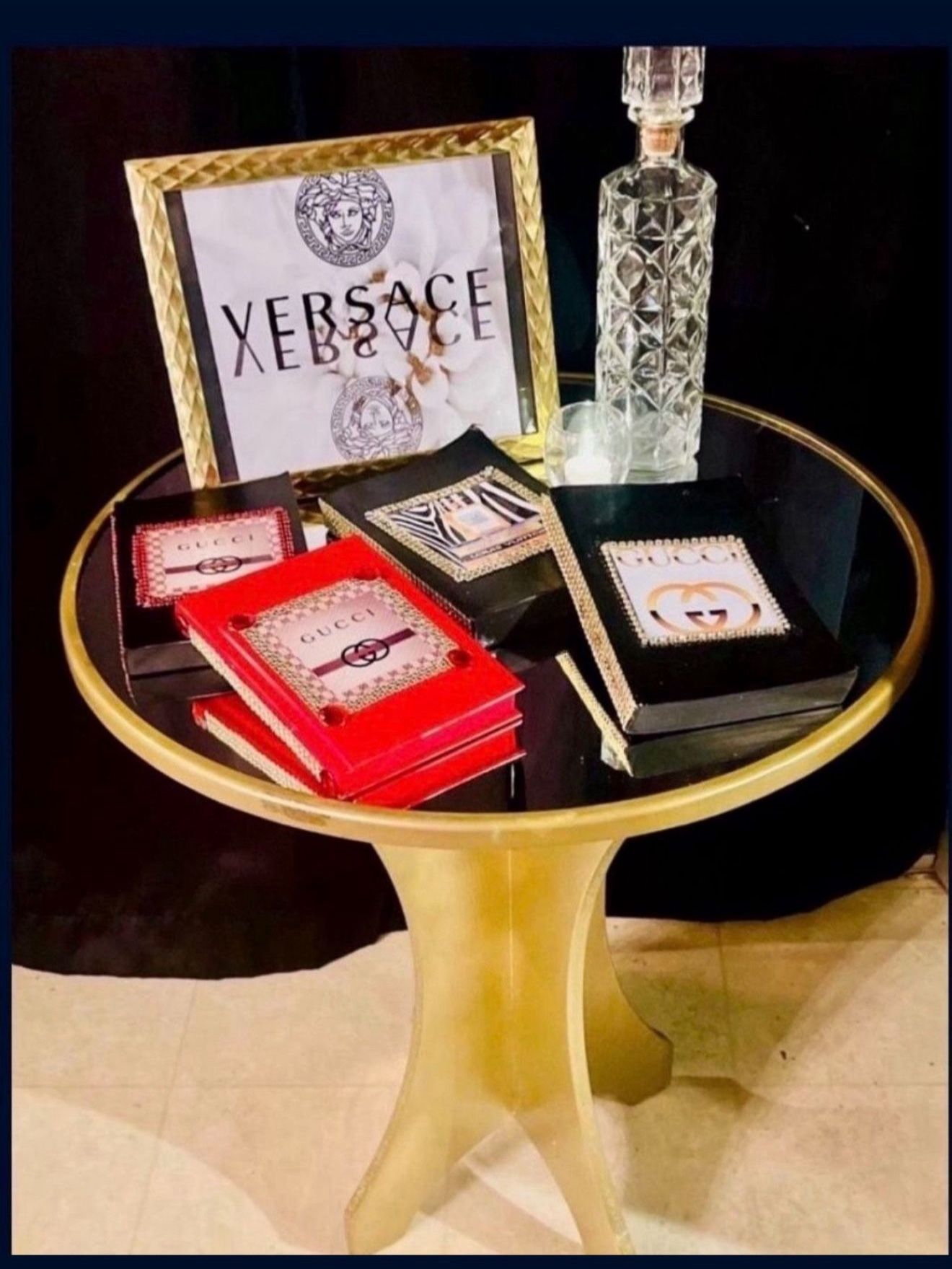 Mirror Gold Accent Table 