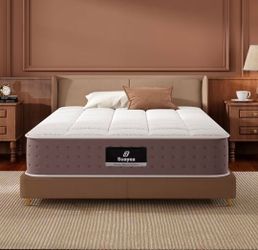 BRAND NEW-UNUSED-UNOPENED Twin Mattress, 8 Inch Hybrid Twin Size Mattress in a Box, Cooling Gel Memory Foam Mattresses with Pocket Springs, Pressure R