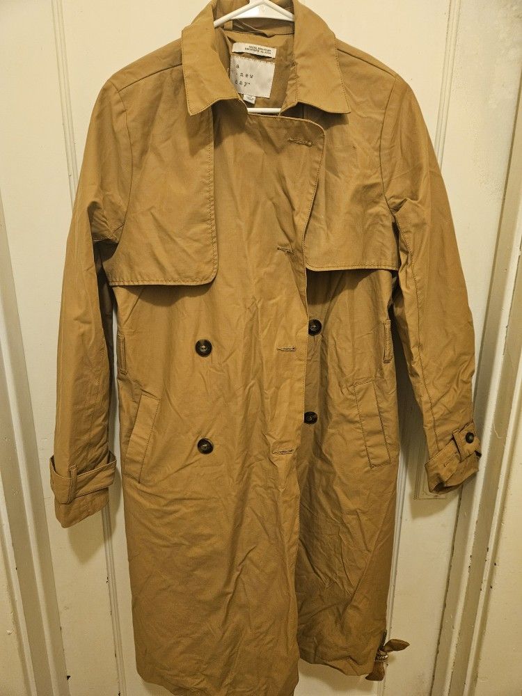 A New Day Tan Trench Coat - Size XS