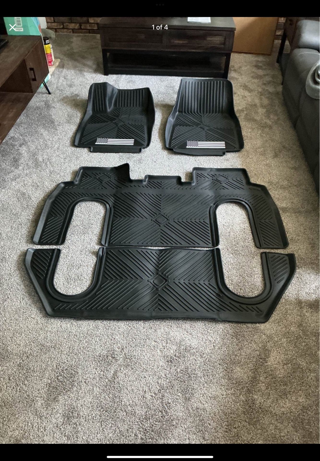 2015-20 Tesla Model X 6 Seater All-Weather Floor Liners