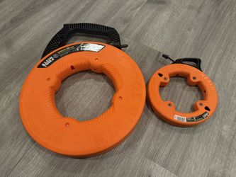 Klein Tools Fiberglass (100’) & Steel (25’) Fish Tape – Excellent Condition