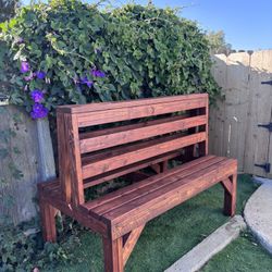 Double Sided Wooden Bench! 