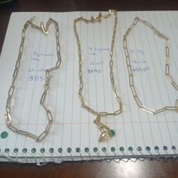 Paper Clips Chians 14k