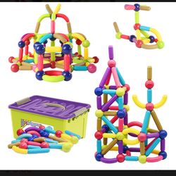 Magnet Toys for 3 Year Old Boys & Girls, Magnetic Blocks STEM Learning Educational Building Blocks for Kids Ages 4-8, Toddler Toys 88PCS
