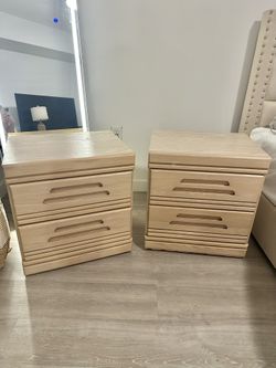 Vintage Light Oak Bedroom Set