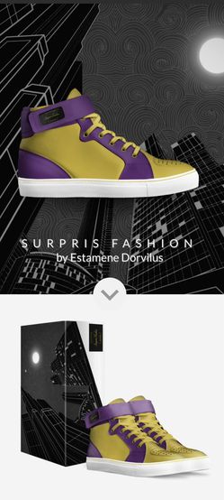 Purple/ Gold Basketball High Top