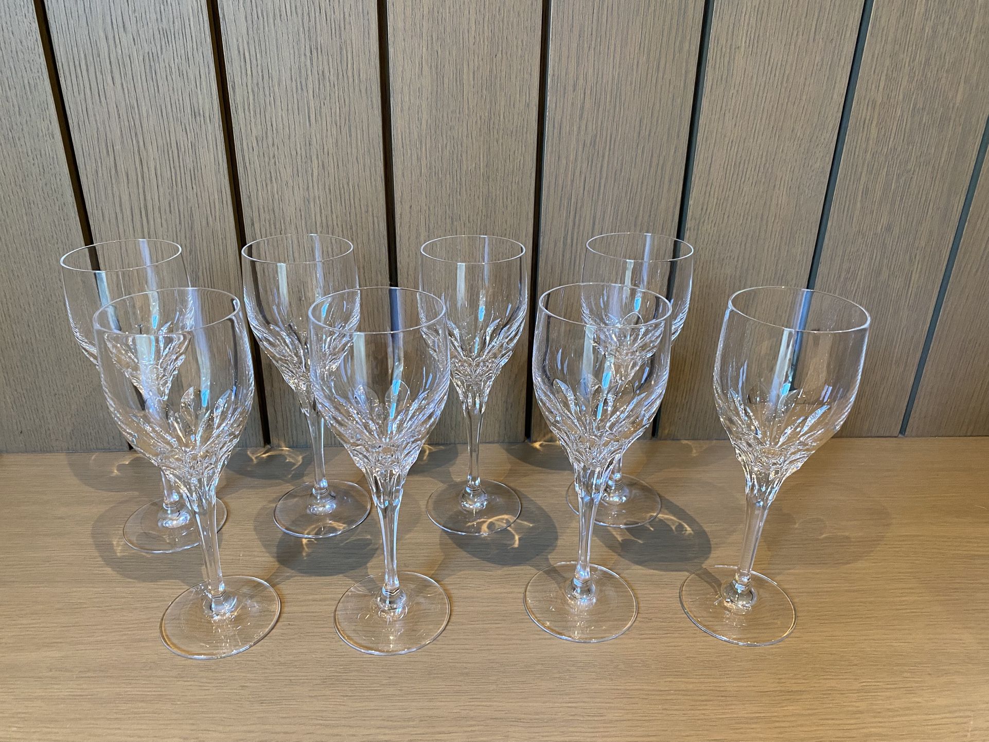 Gorham Crystal Diamond Clear Water And Wine Glass Set (8 Each)