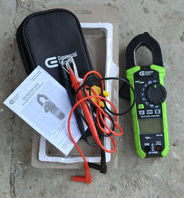 400 Amp AC True RMS Digital Clamp Meter with Temperature