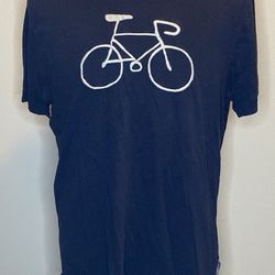  Bicycle T-Shirt in Dark Navy Blue (sz L) 