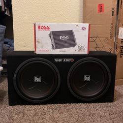 Dual Electronics SBX212i 12 inch subwoofer + Boss Audio Systems AR1500M