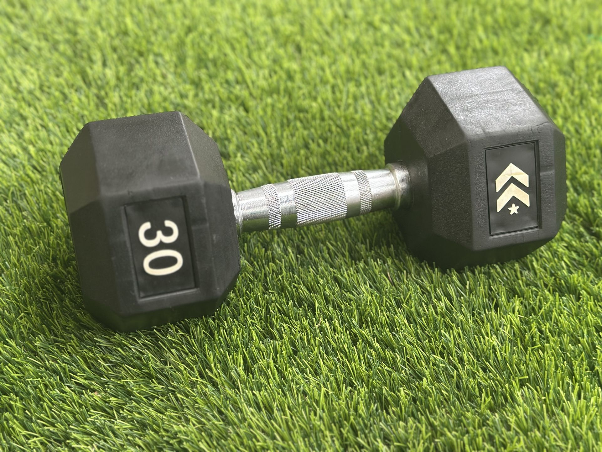 30 lb BLACK DUMBBELL