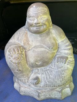 ANTIQUE CHINESE  18th C. BUDDHA  GREAT SHAPE GREAT DETAIL  VER HEAVY $250