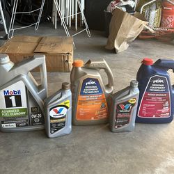 Synthetic oil , anti-freeze coolant, transmission fluid