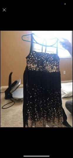 Black-Gold Dress For Girls