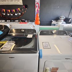 Whirlpool Top Load Washer with Removable Agitator And Gas Dryer