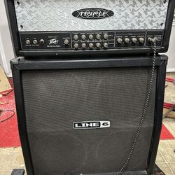 Peavey Triple X 120w head, Cab, Pedals