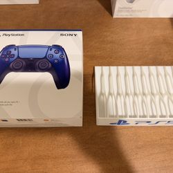 New PS5 Chroma Indigo Dualsense controller + PS5 10 game storage tray 