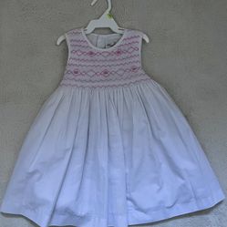 Pink/white Smocked Dress