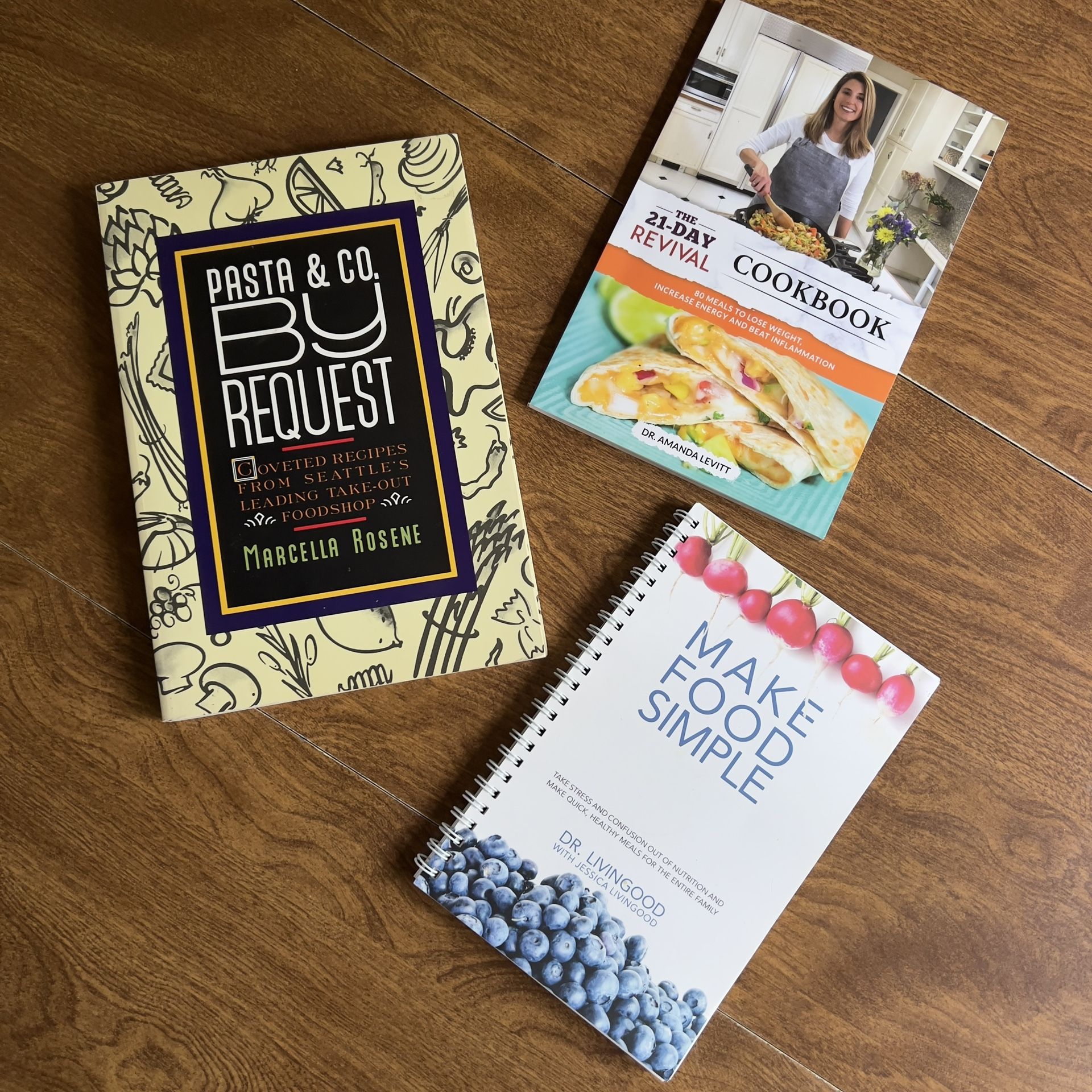 Lots Bundle of Cook Books Set of 3 pcs Pasta & Co. By Request Make food Simple