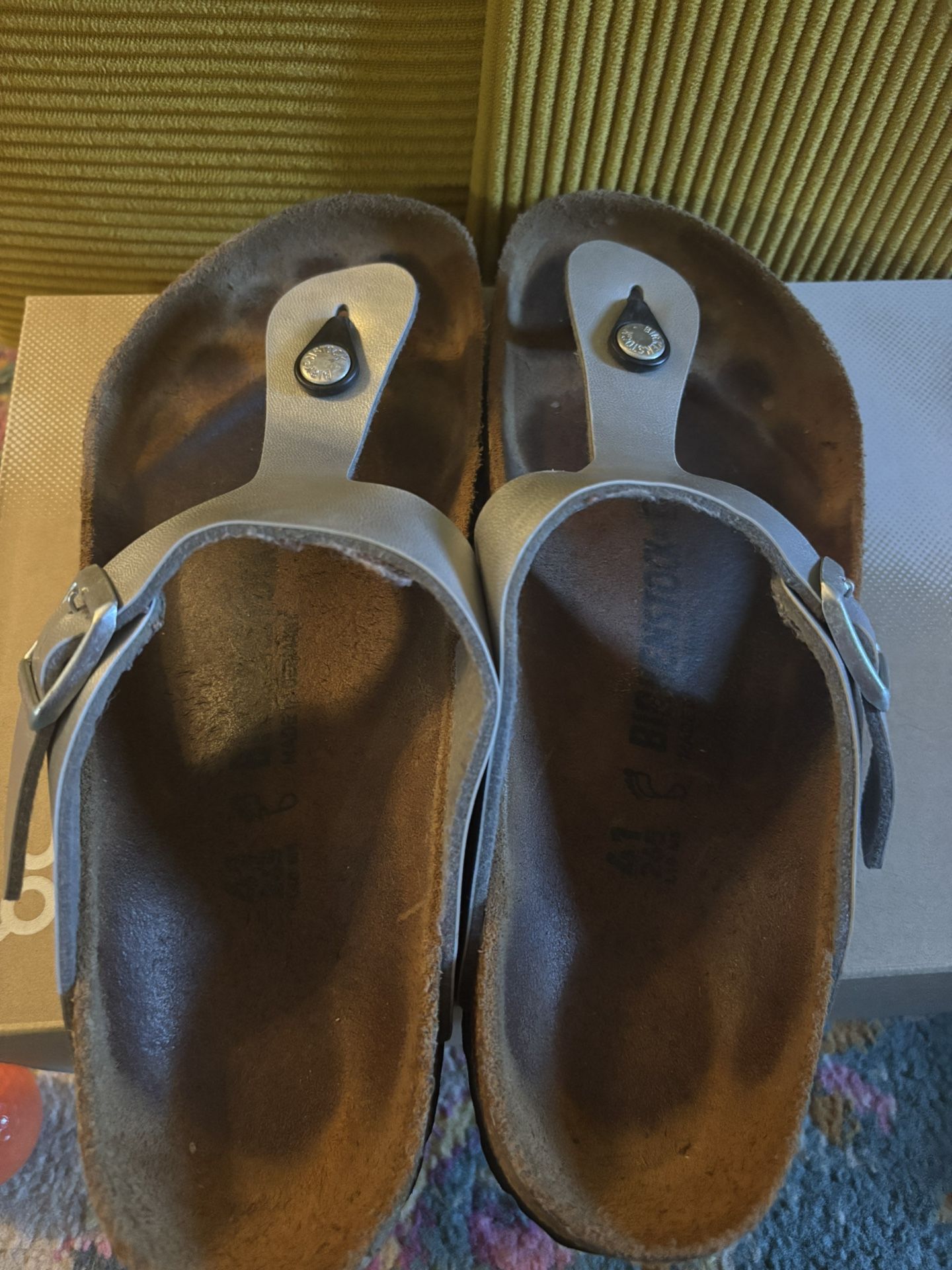 Birkenstock Gray Flip Flops