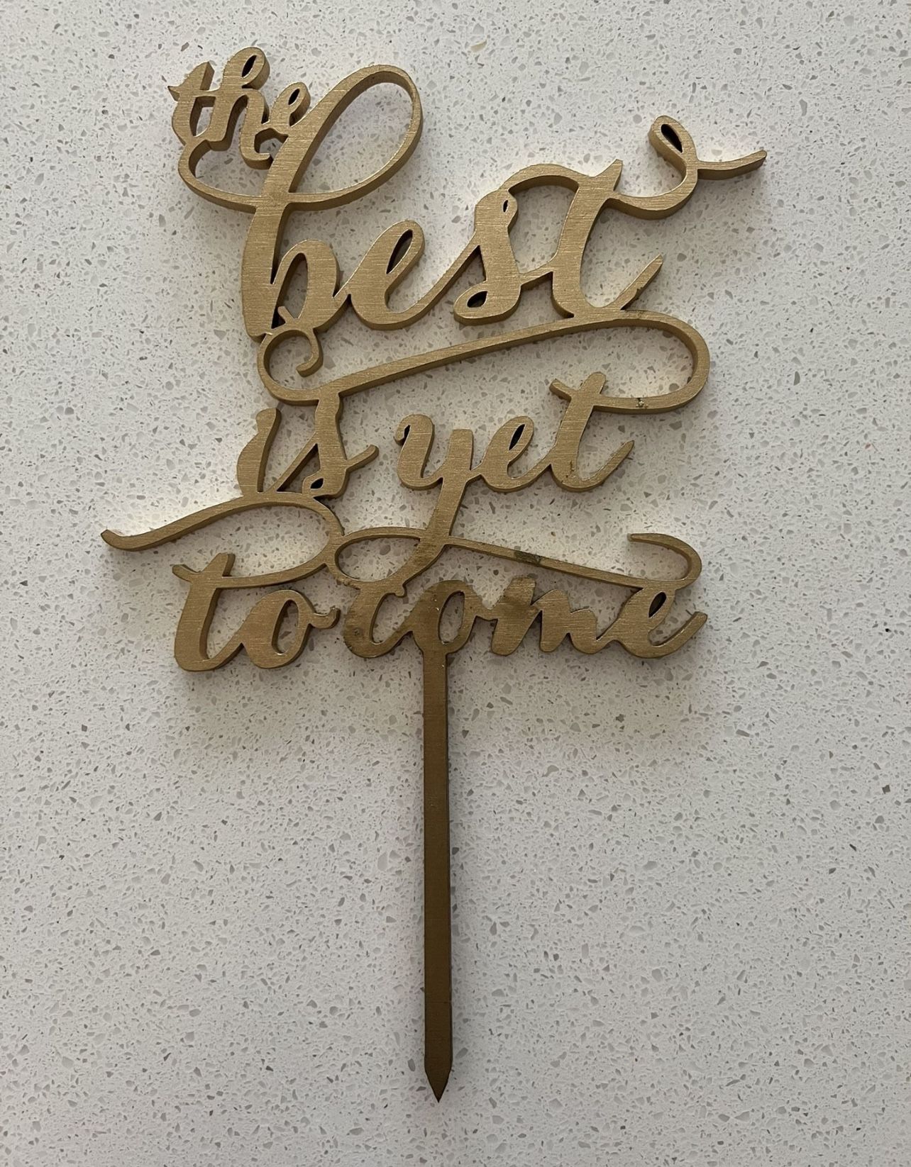 Gold Cake Topper