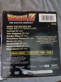 DBZ Saiyan dvd collection ep.1-25