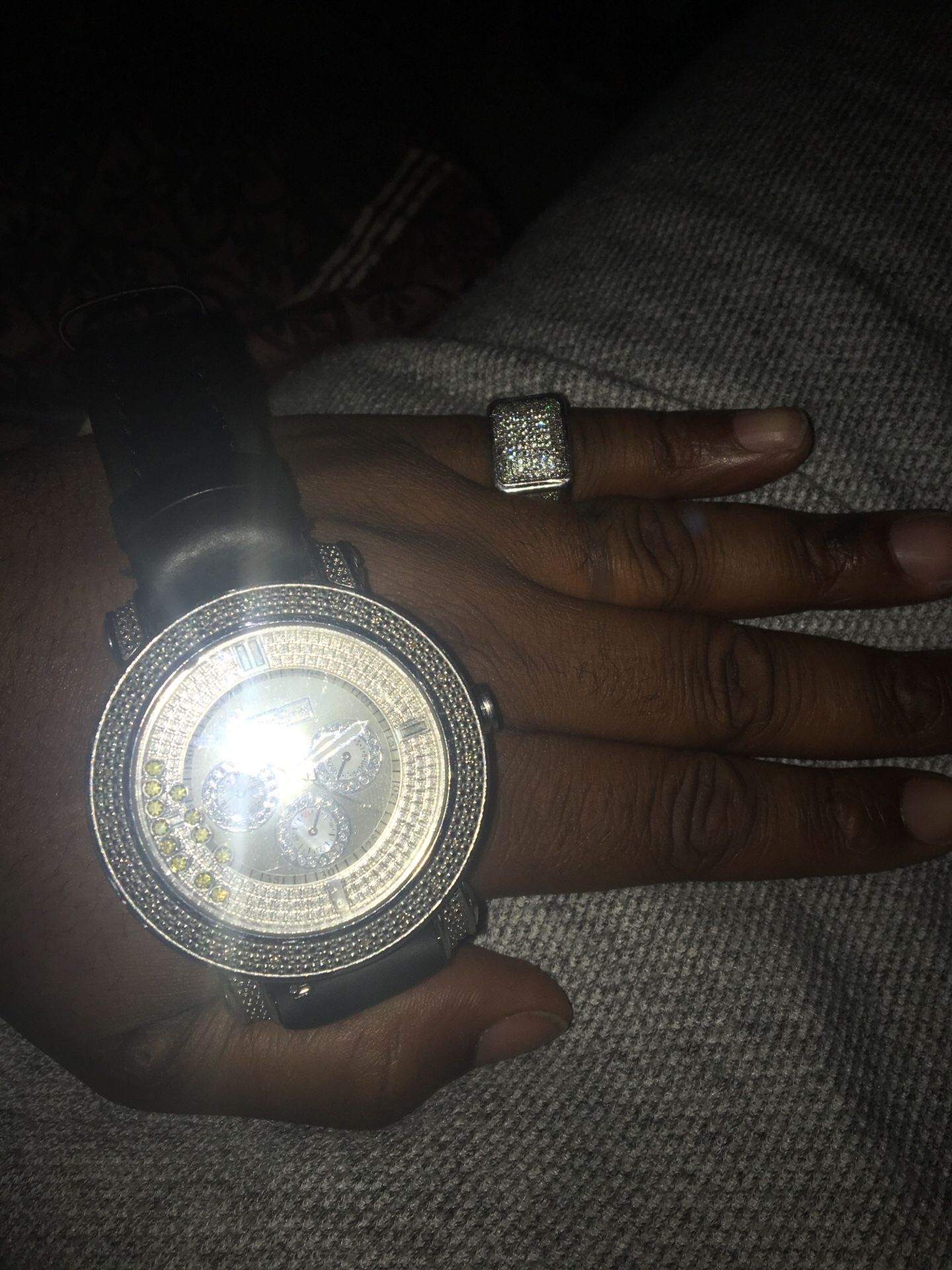 Watch and pinky ring