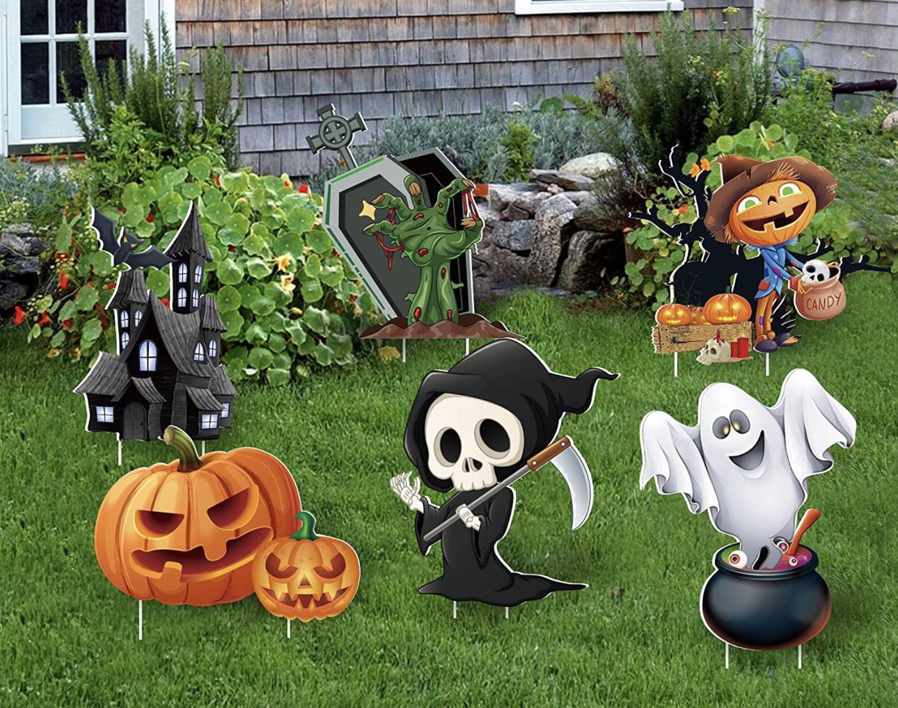 Halloween Yard Signs Decorations (6 Pack)