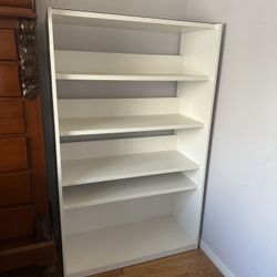 Bookcases (2) White 42”W x 68”H x 20” D.