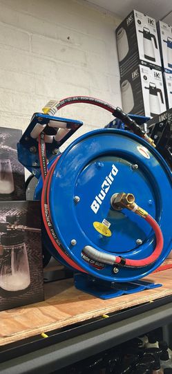 BluBird 50’ retractable air hose reel kit $375 (financing available)