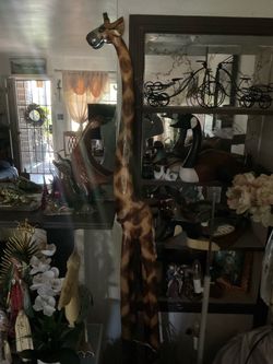 7ft Wooden Giraffe