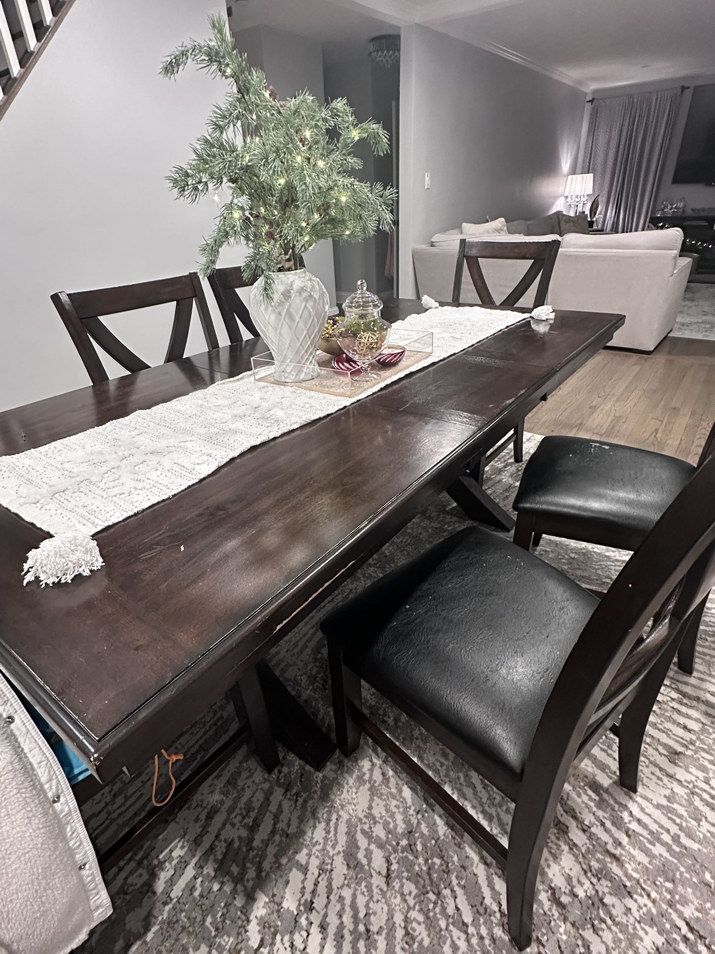7 Piece Dining Room Table Set With Extension