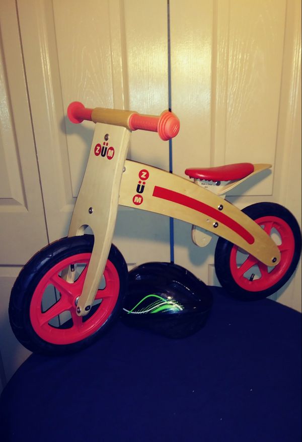 Zum Cx Training No Pedal Wooden Balance Bike With Helmet For In Zum Cx Training No Pedal Wooden Balance Bike With Helmet