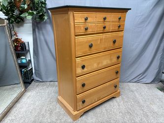 LITTLE FOLKS Maple Wood Emerald Top 5-Drawer Tall Dresser