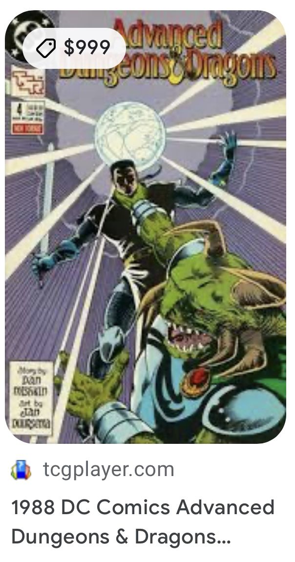 Advanced Dungeons And Dragons DC Comics