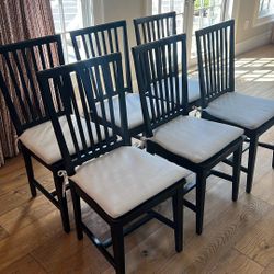 Six (6) Crate And Barrel Dining Chairs
