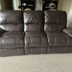 Leather Recliner Couch