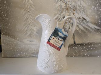 Alpine Chalet Snowflake Pitcher
