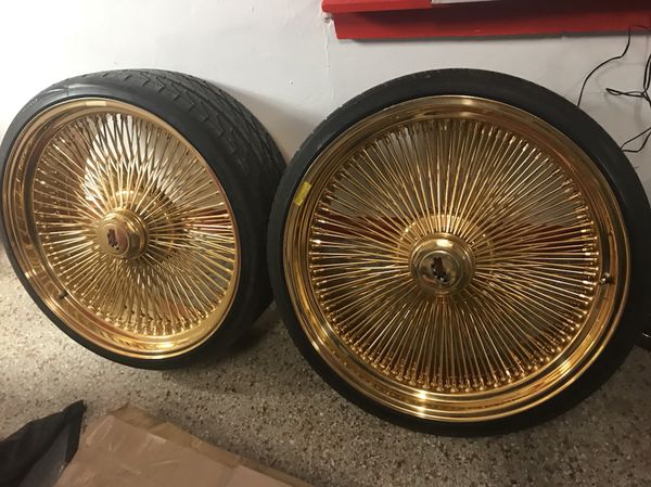 24” All Gold Dayton Wire Wheels for Sale in Fort Lauderdale, FL OfferUp
