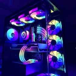 Liquid Cooling Gaming pc i9 14900k 64gb ram rx 7800xt 2tb ssd