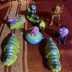 Disney A Bugs Life Mcdonalds Toy Lot Set Of 8 Vintage Pixar