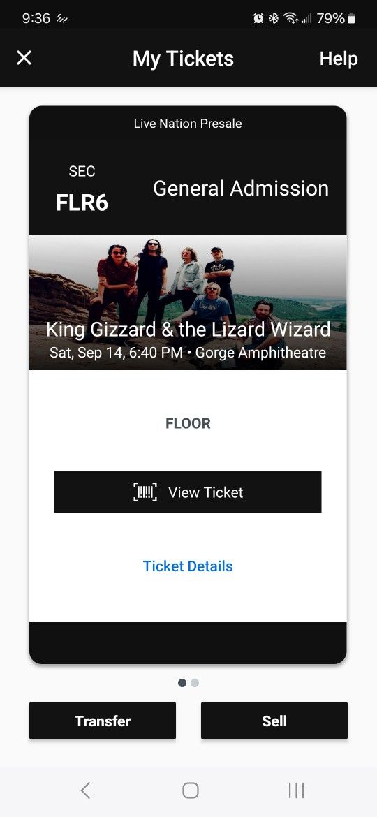 2 Tickets For King Gizzard And The Wizard Lizard At The Gorge
